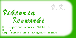viktoria kesmarki business card