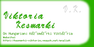 viktoria kesmarki business card